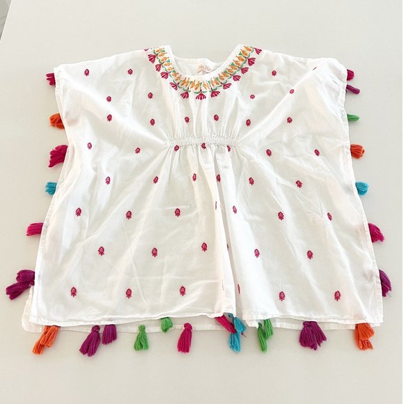 Pink Chicken Other - Pink Chicken Festive Girls Summer Dress Swimwear Cover-up, Tassel Embroidred~4/5